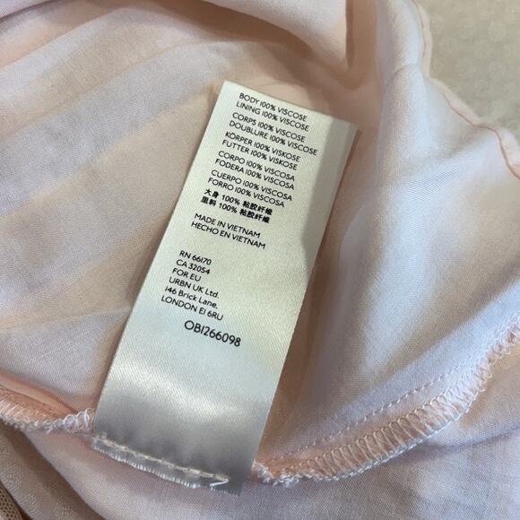 Free People Womens Warm Glow Petal Bloom Lace Pink Mini Dress Large NWT - Picture 7 of 8